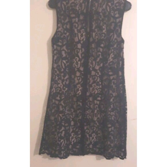 Ann Taylor Loft Black Lace Sheath Dress – Size 8 – Keyhole Back, Lined, Elegant - Picture 8 of 10